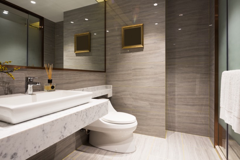 Modern remodeled bathroom